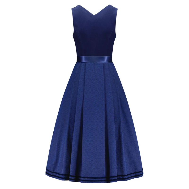Samtdirndl Mara Blau