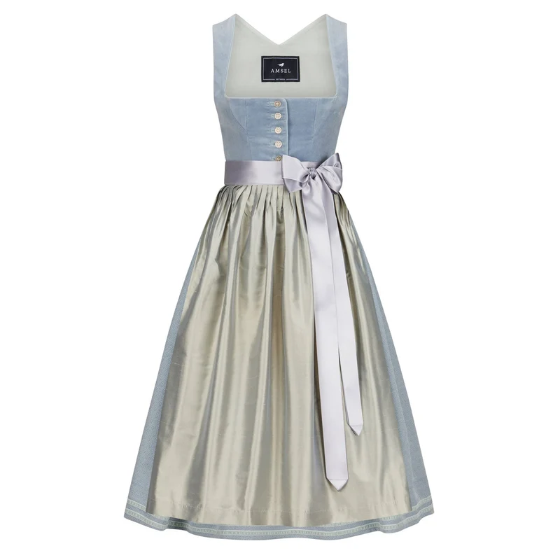 Samtdirndl Lisa Hellblau