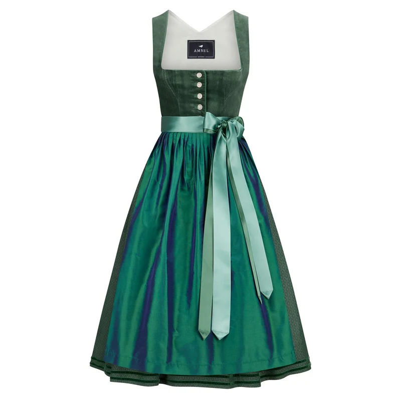 Samtdirndl Lisa Grün