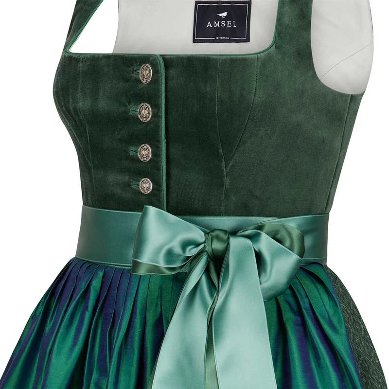 Samtdirndl Lisa Grün