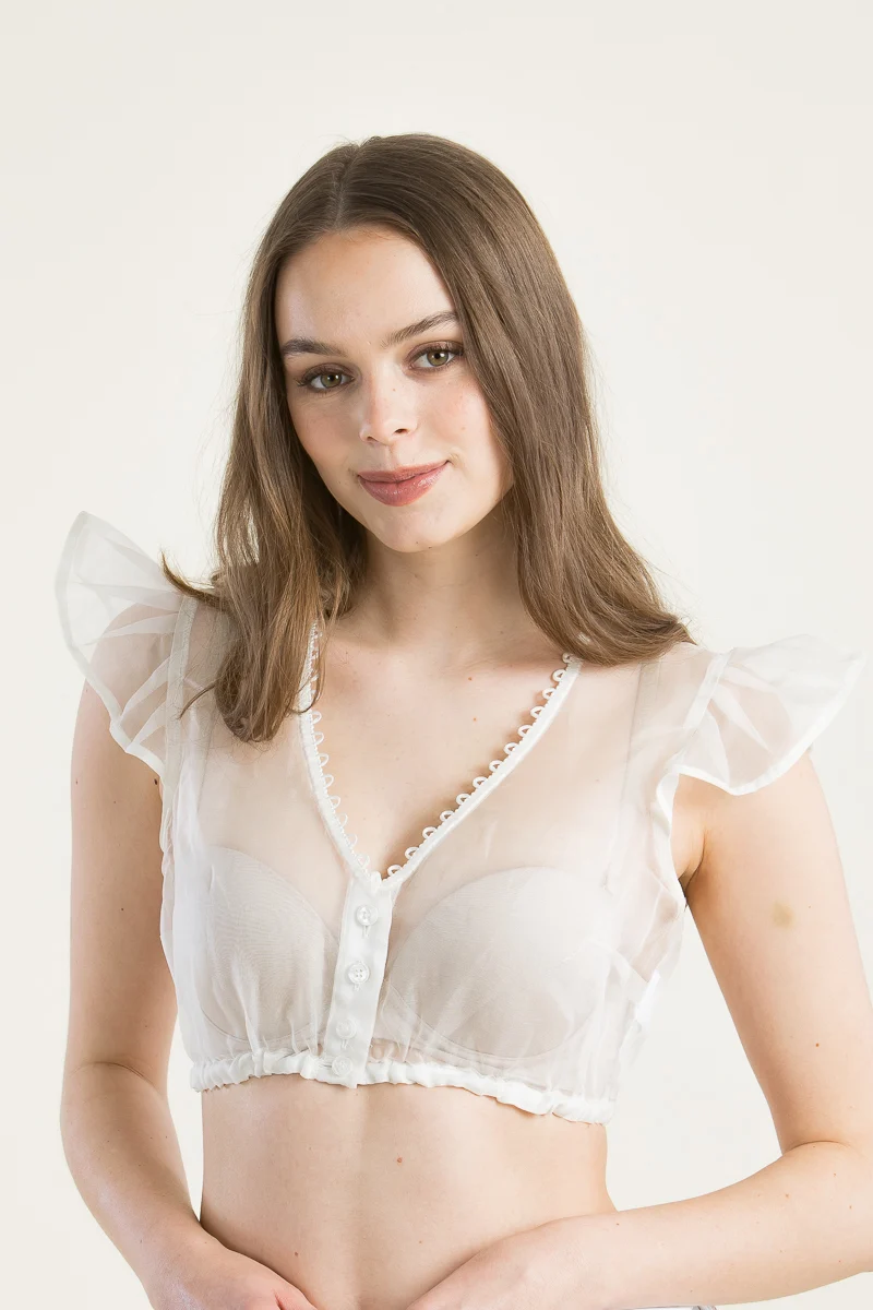 Kinga Mathe Dirndlbluse Kiki weiß