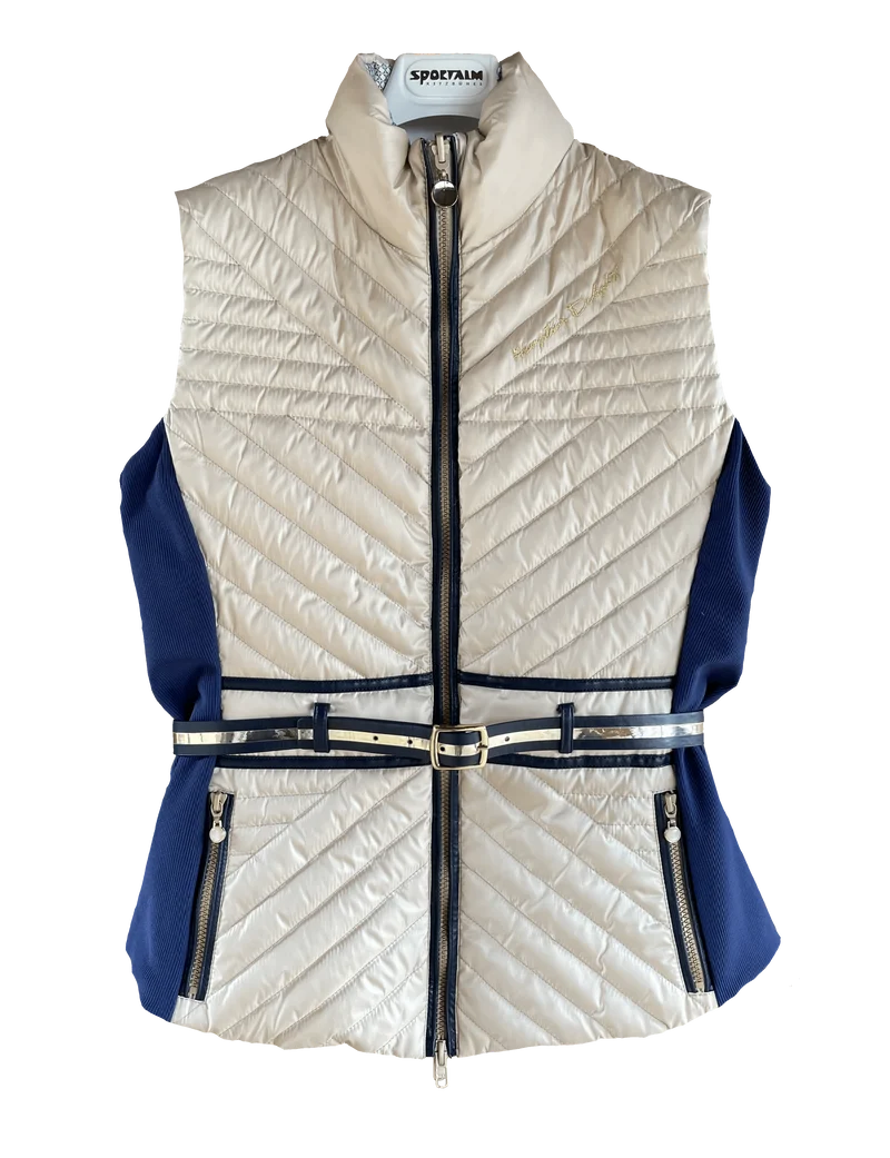 Wende Weste, Stepp Jacke, Sportalm, beige, blau, 2. Wahl!, Gr. 36