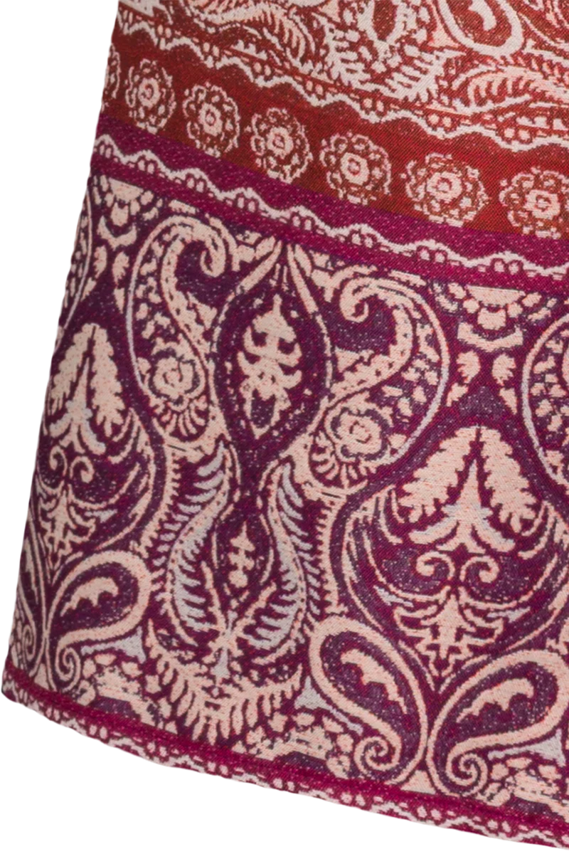Trachtenrock lang mit Viskose und Paisleydesign - beere