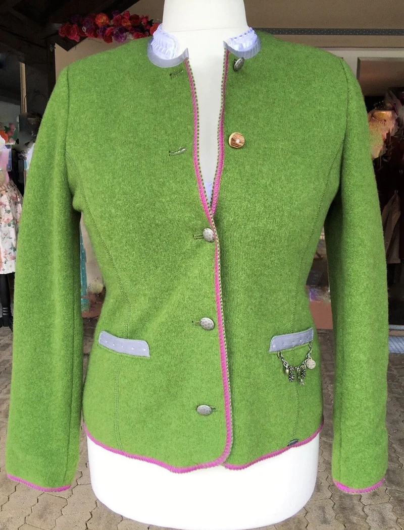 Trachten Jacke, Giesswein, grün, Walkjacke