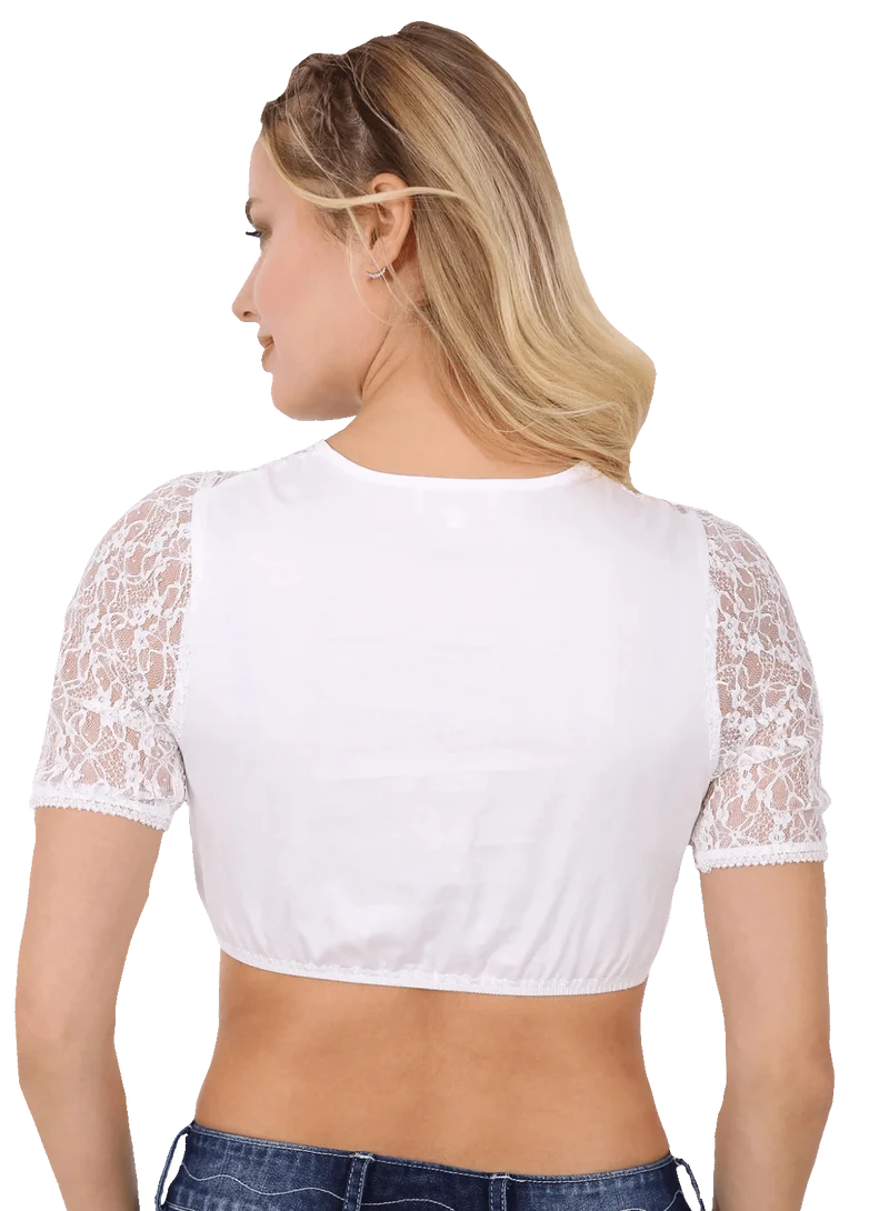 Dirndlbluse Krüger Collections, Hanna, ecru, kurzarm