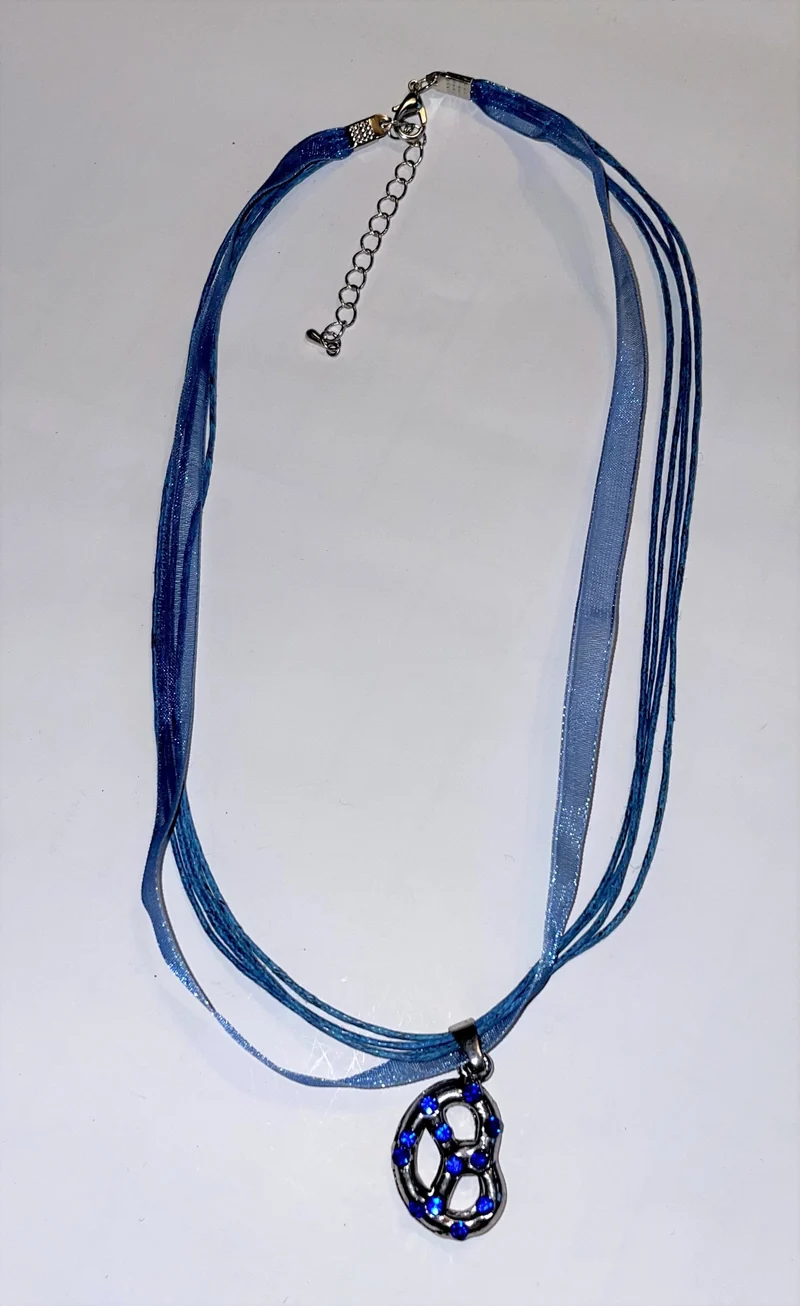 Trachten Kette mit Breze und Strass, verschiedene Farben