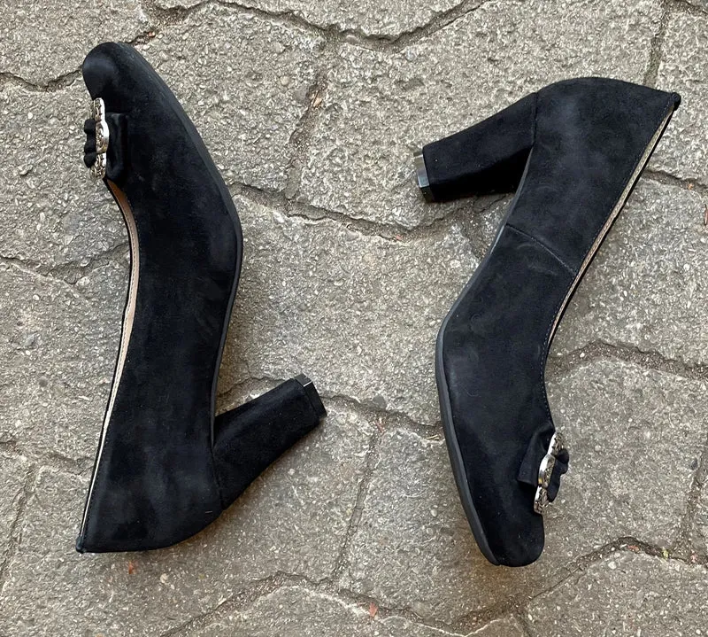 Pumps, Trachtenschuhe, Hirschkogel schwarz, Spange
