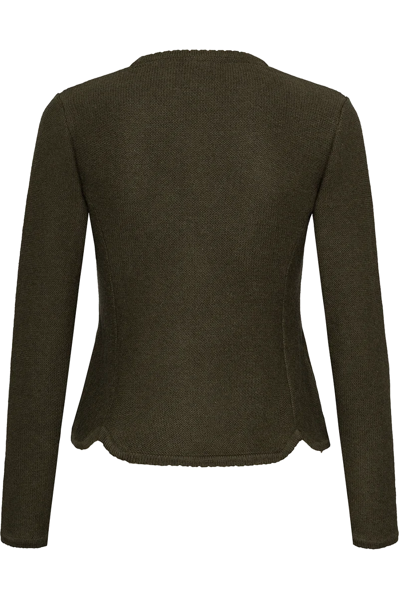 Damen Trachten-Strickjacke Dirndljacke - olive