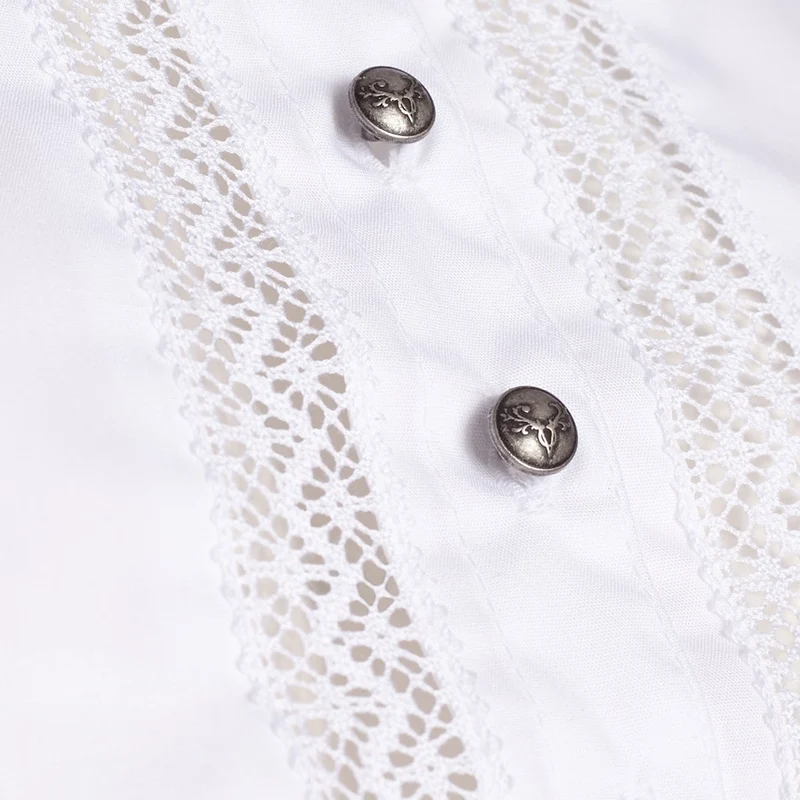 Dirndlbluse CocoVero Becky Spitze weiß