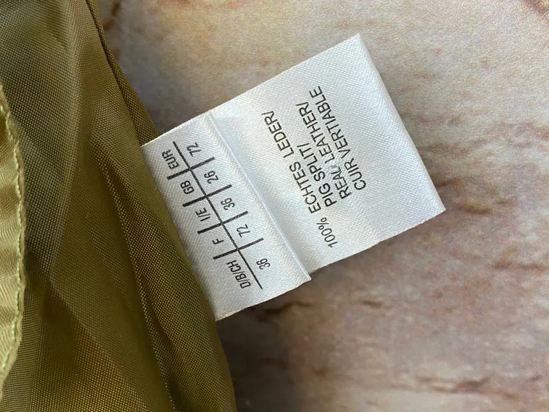 Lange Lederhose Damen Gr. 36 – olivgrüne Trachtenlederhose aus Echtleder