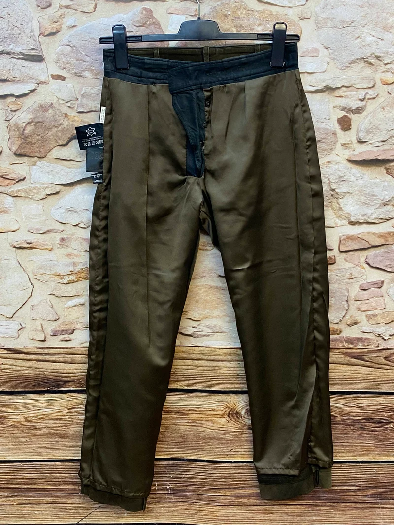 Lange Lederhose Damen Gr. 46 – grüne Canda Lederhose aus Echtleder