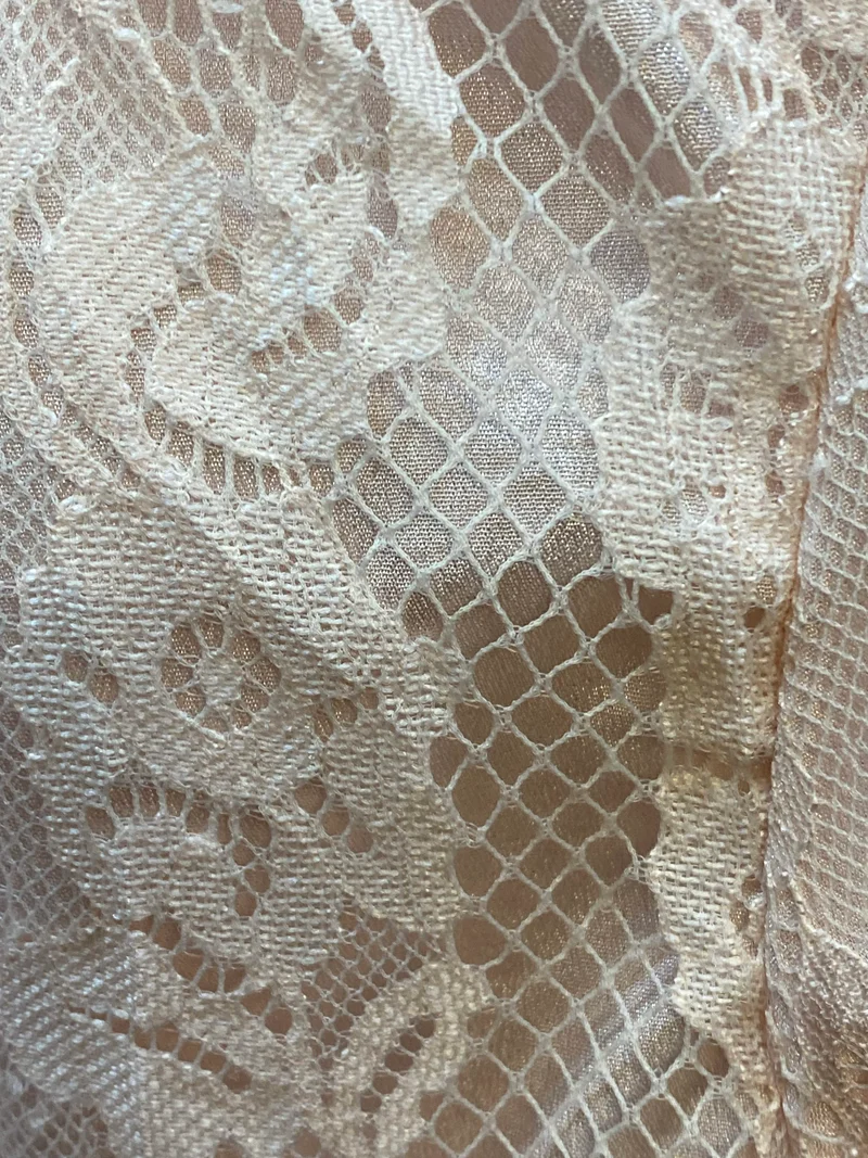Vintage Spitzenbluse Rosa Transparent Boho Gr. 42