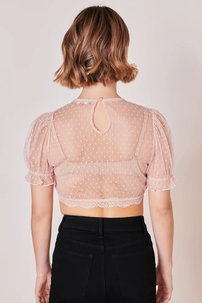 Dirndlbluse Krüger Madl Kelly apricot rosa