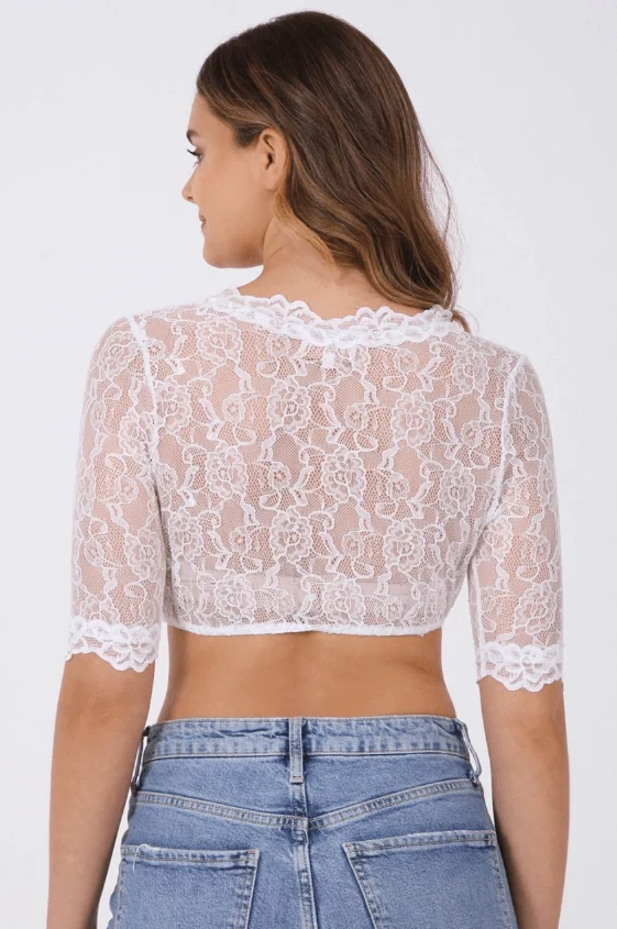 Dirndlbluse Cassandra weiß