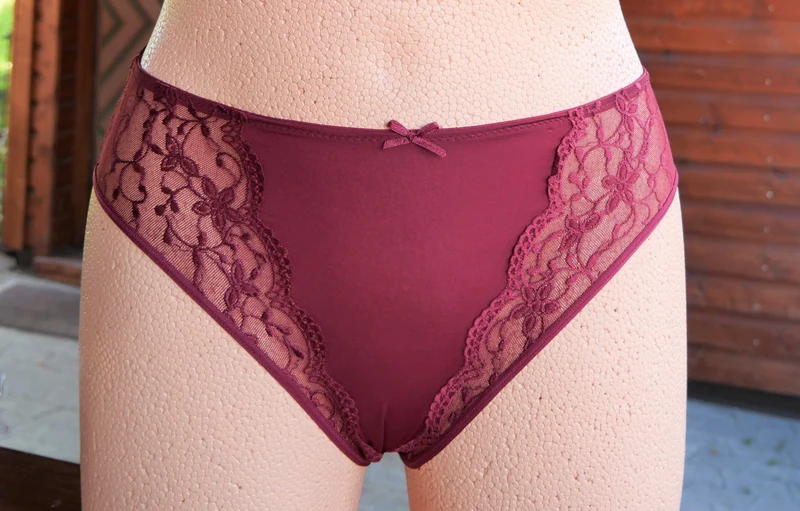 Jazzpant, Slip, Nina von C., burgund, Spitze bordeaux