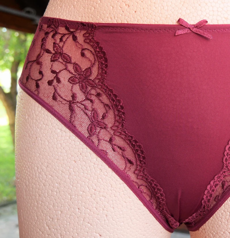 Jazzpant, Slip, Nina von C., burgund, Spitze bordeaux