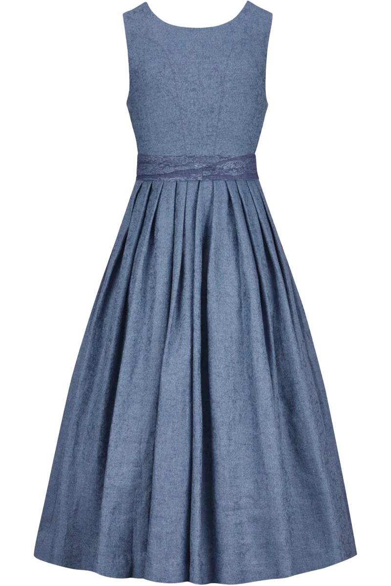 Dirndl lang Leinen mit Blumenmuster