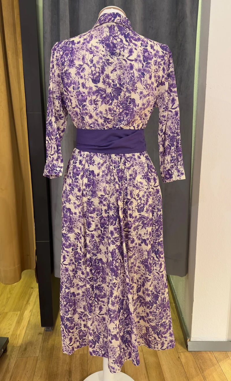 Baumwoll Kleid Kaiserjäger Hermine lila 80cm