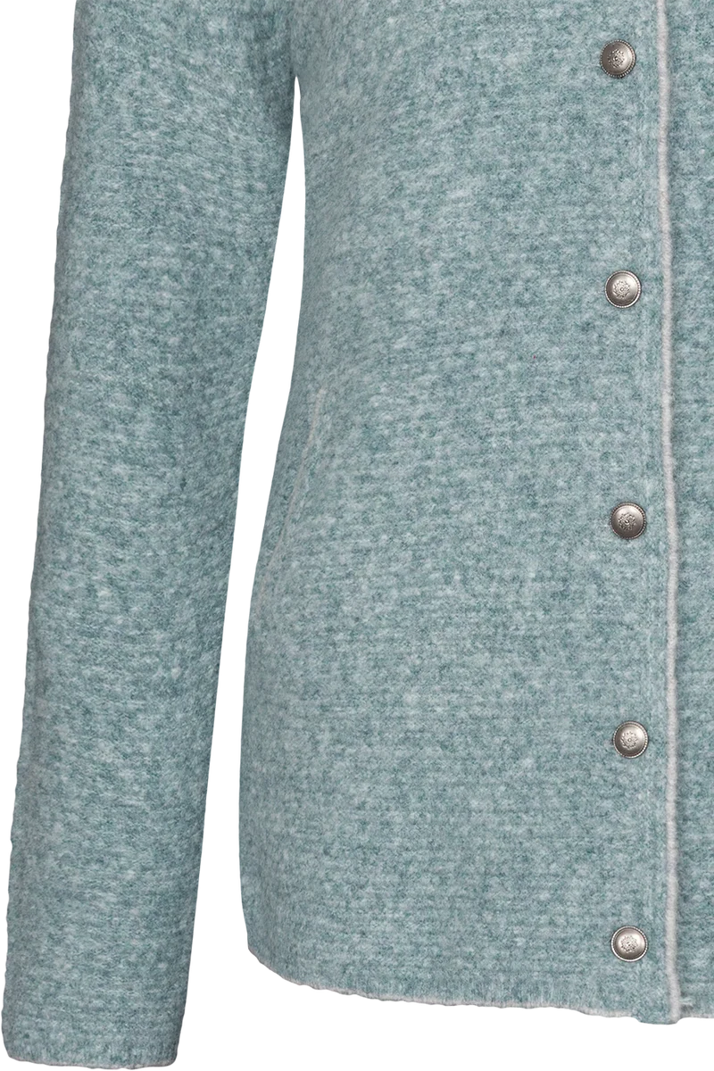 Damen Walk-Srickjacke mit Wolle - türkis