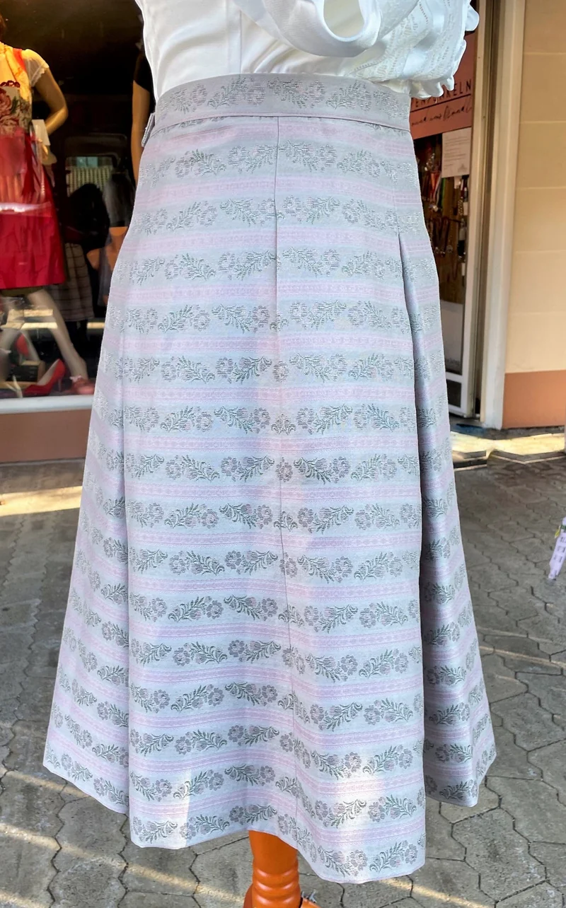 Trachten Rock Midi 60 cm, Toska, beige, rosa, Spieth & Wensky