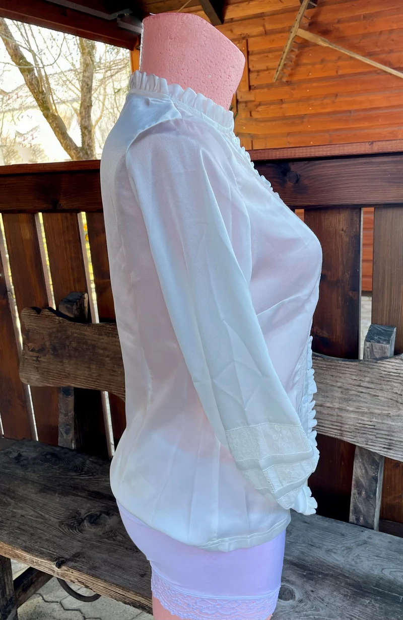 Trachtenbluse, Spieth & Wensky, langarm, Tivoli, offwhite