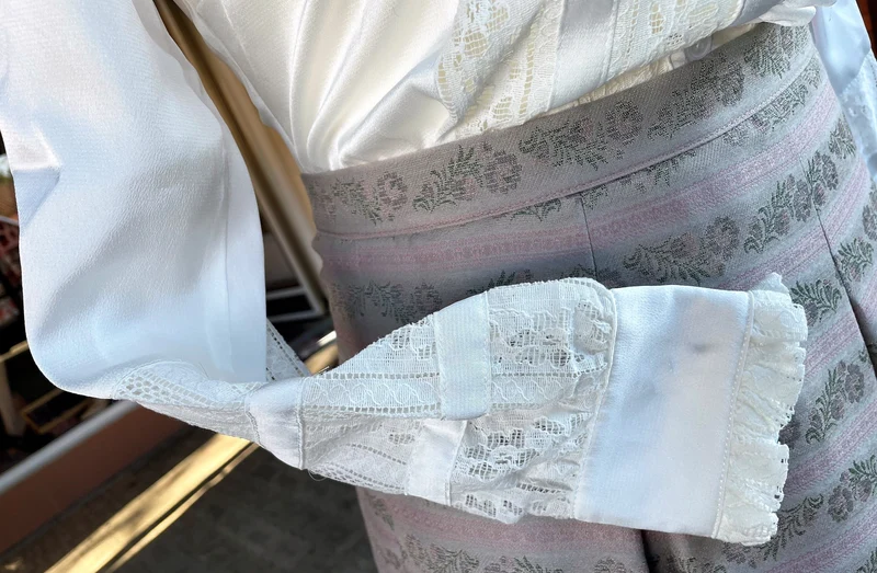 Trachtenbluse, Spieth & Wensky, langarm, Tivoli, offwhite