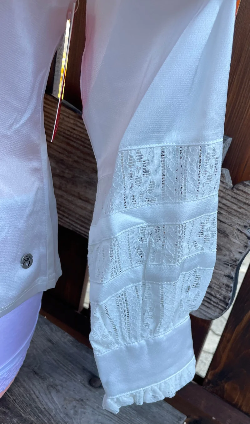 Trachtenbluse, Spieth & Wensky, langarm, Tivoli, offwhite