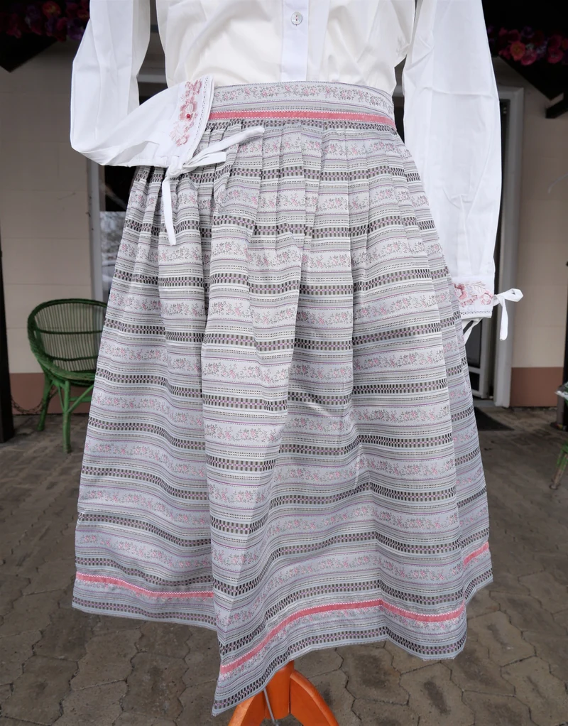 Trachten Rock Midi 60 cm, Pfau Grau Rosa, Spieth & Wensky