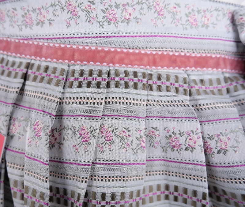 Trachten Rock Midi 60 cm, Pfau Grau Rosa, Spieth & Wensky