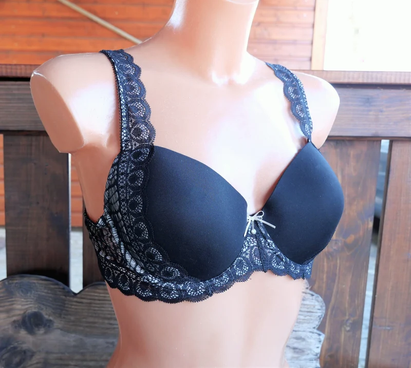 Schalen BH, Nina von C., schwarz, nude, Spitze