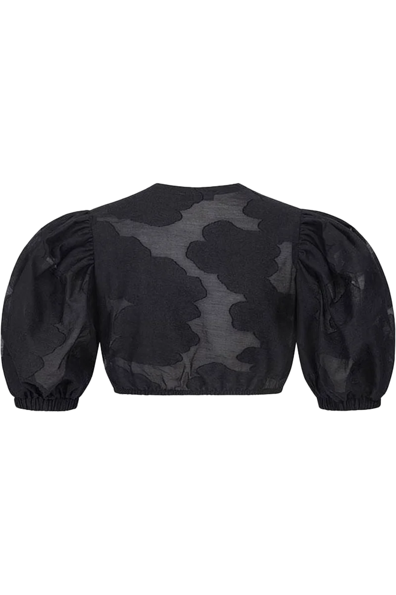 Dirndlbluse mit weiten Puffärmeln