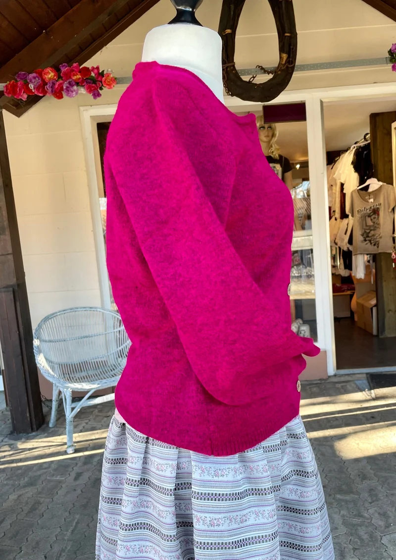 Trachten Jacke, Hangowear, Wega, pink, Strickjacke, Beere