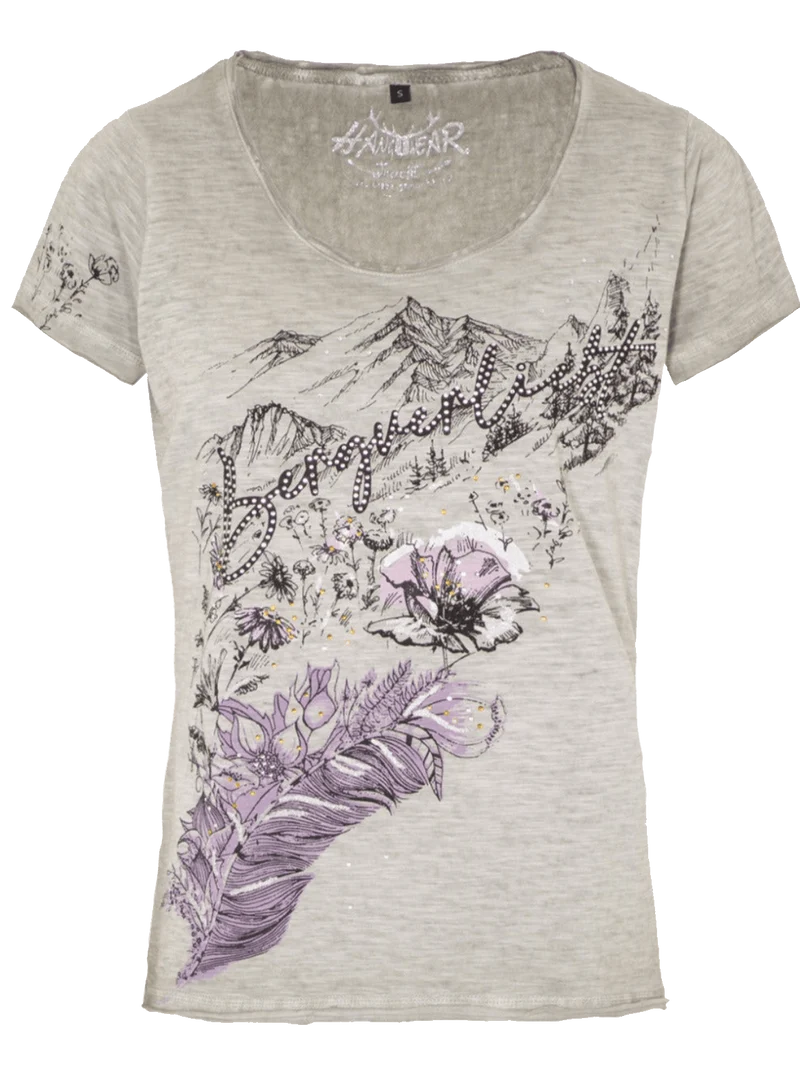 Trachtenshirt, HangOwear, Jill, Bergverliebt grau, Gr. 3XL