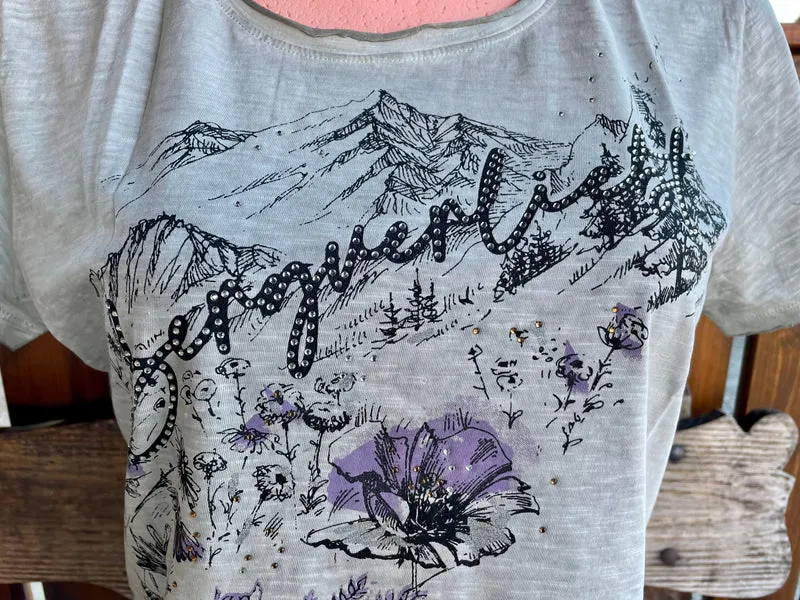 Trachtenshirt, HangOwear, Jill, Bergverliebt grau, Gr. 3XL