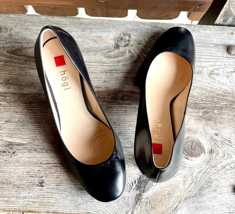 Pumps, Högl Schuhe, Leder schwarz, Trachtenpumps
