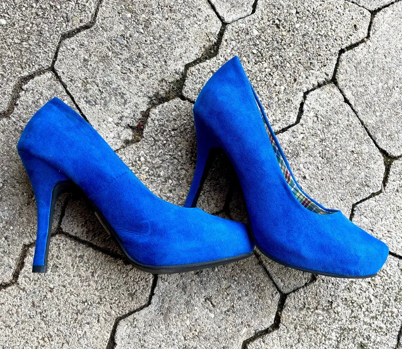 Pumps, Andrea Conti Schuhe, blau, Velour, Gr. 38