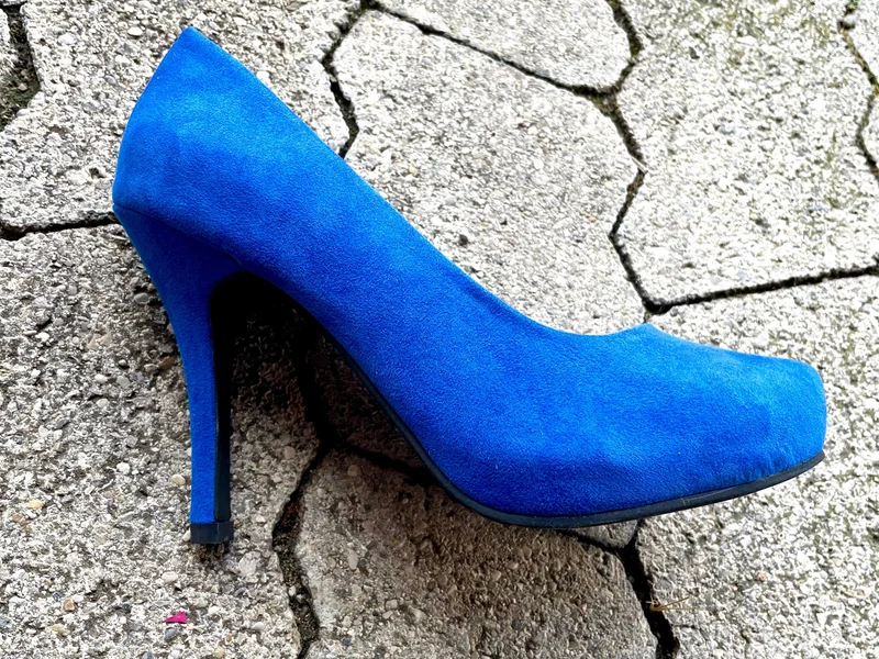 Pumps, Andrea Conti Schuhe, blau, Velour, Gr. 38
