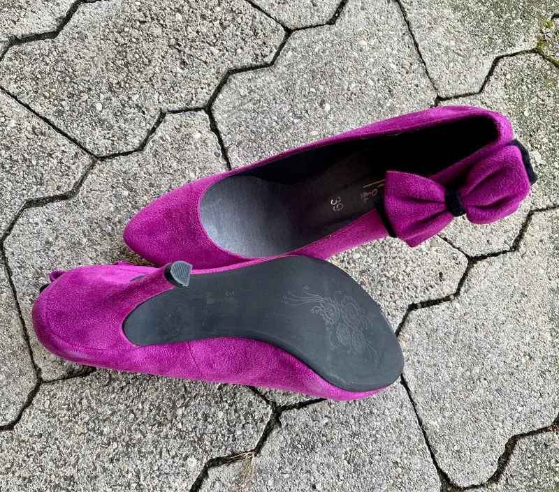 Pumps, Andrea Conti Schuhe, violett, Velour, Gr. 39
