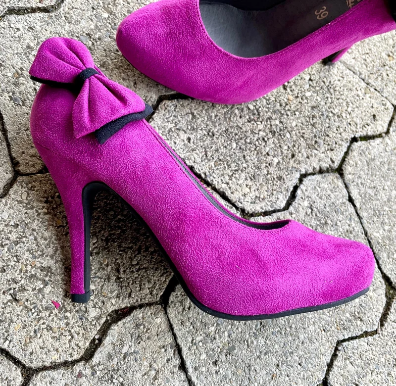 Pumps, Andrea Conti Schuhe, violett, Velour, Gr. 39