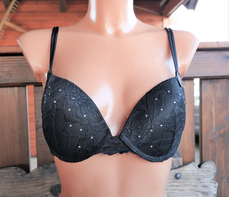 Schalen BH, After Eden, Spitze, schwarz, Push Up