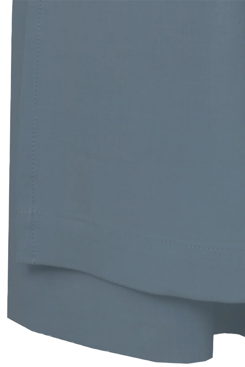 Midi-Dirndl mit Puffärmel und Stretchanteil - taubenblau