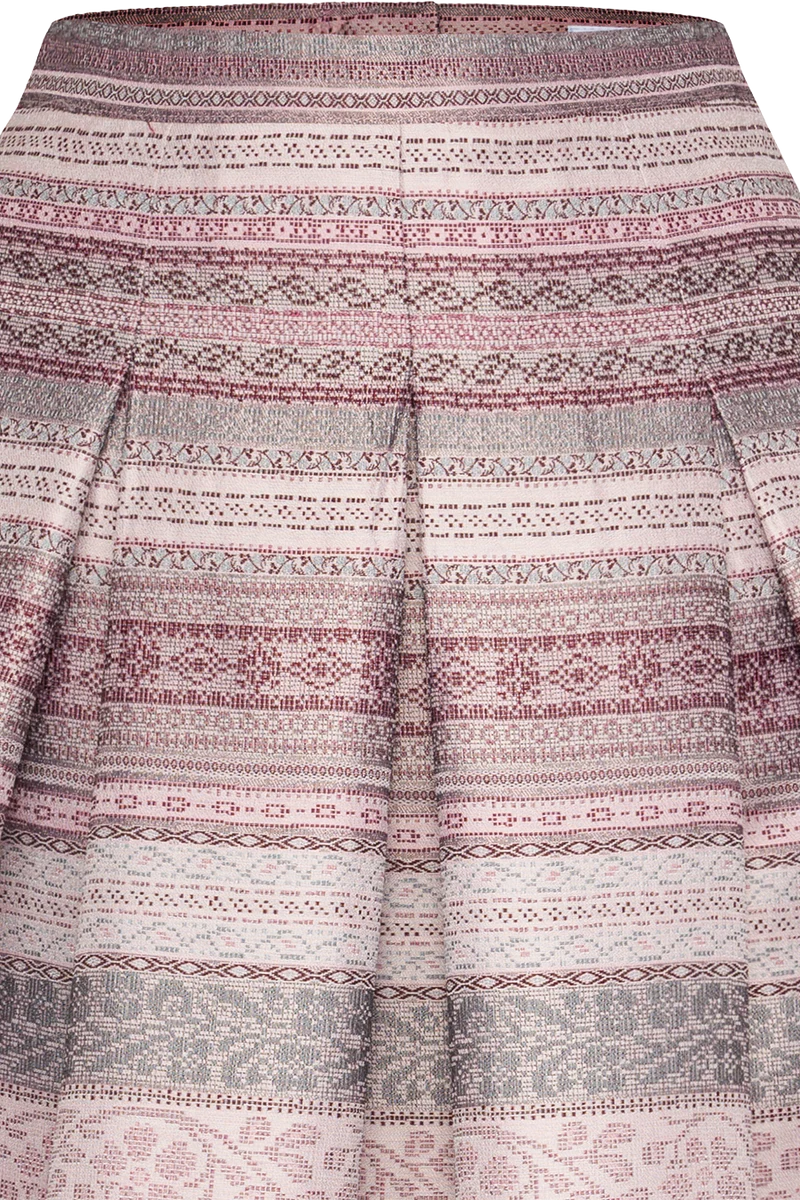 Midi-Trachtenrock 70cm gestreift - beere