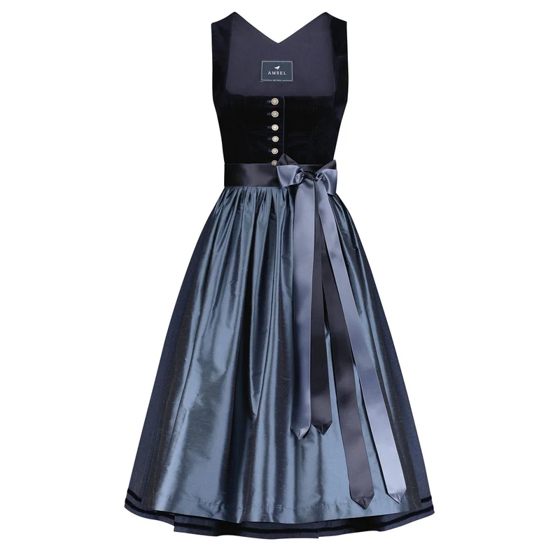 Samtdirndl Anna blau