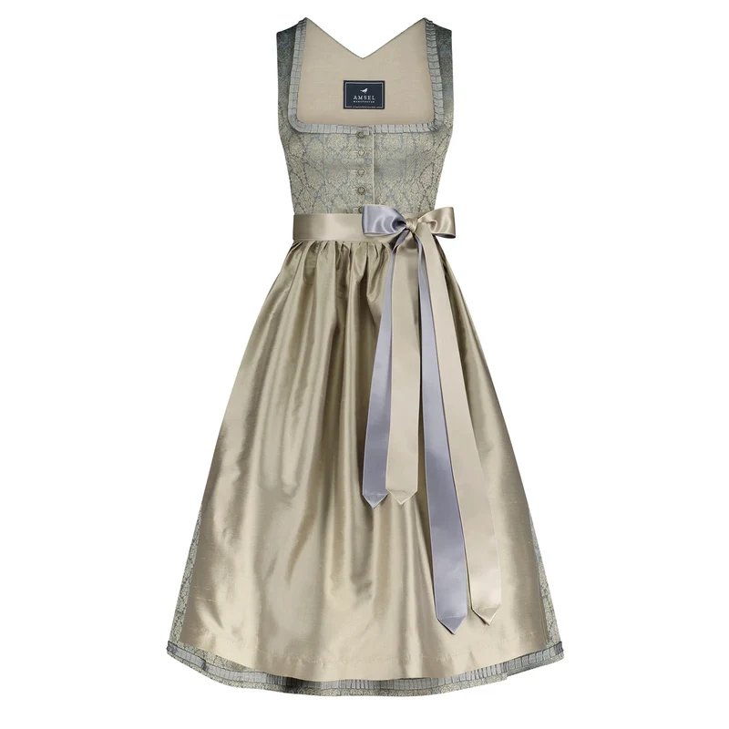 Hochzeitsdirndl Maria silberblau