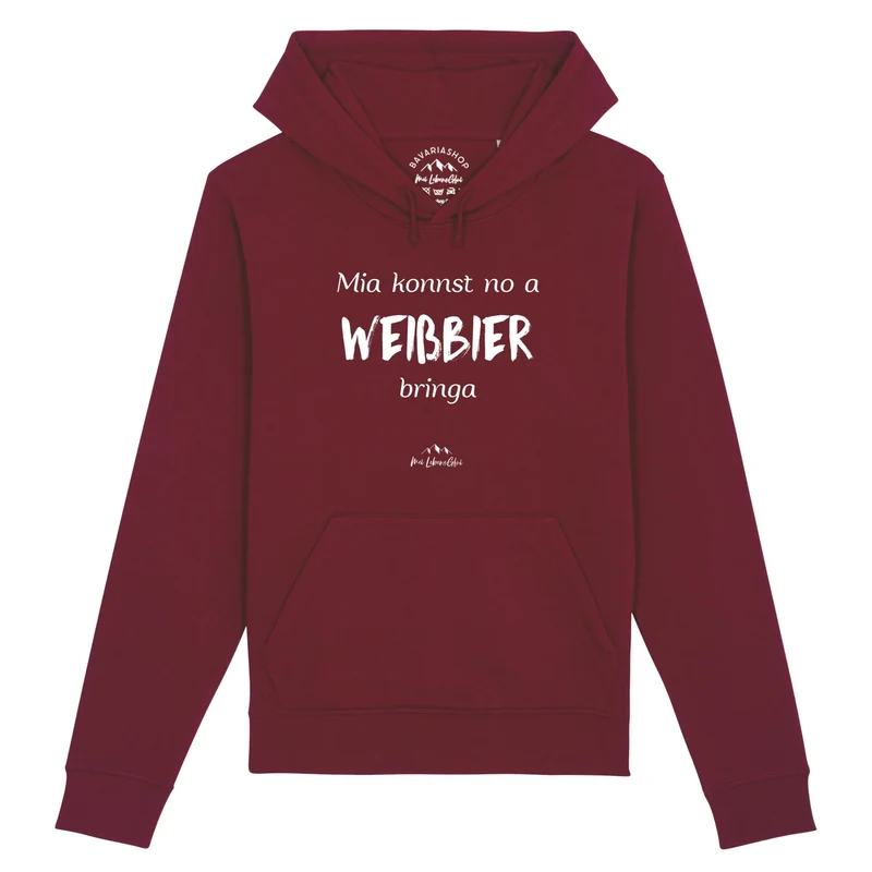 Herren Hoodie "Mia konnst no a Weißbier bringa"
