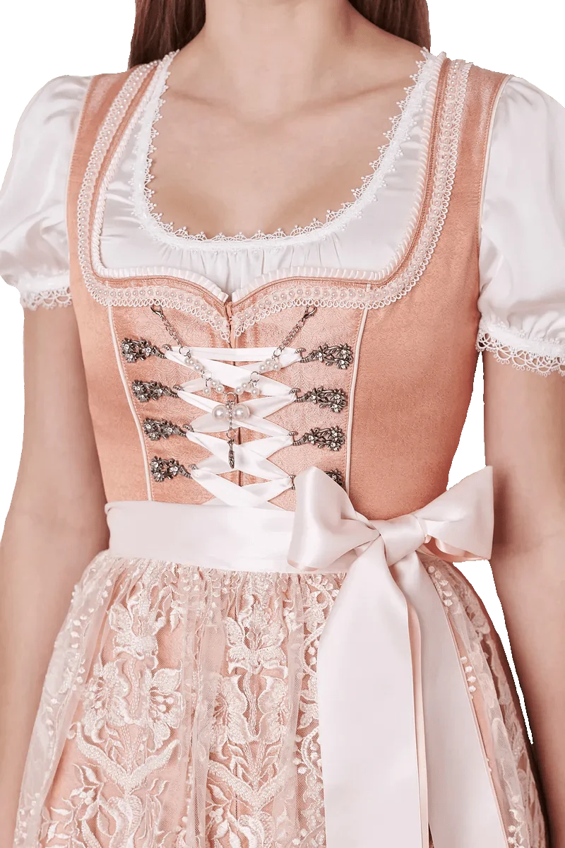 Dirndl Krüger Collection, Midi 70 cm, Mathea apricot, lachs