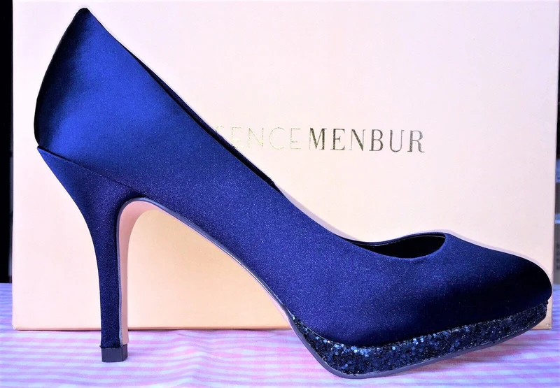 Pumps, The essence Menbur Schuhe, Satin blau, royalblau, Gr. 36