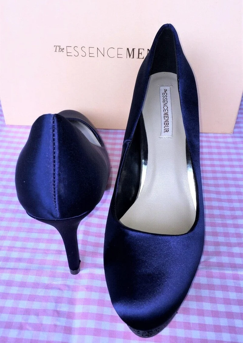 Pumps, The essence Menbur Schuhe, Satin blau, royalblau, Gr. 36