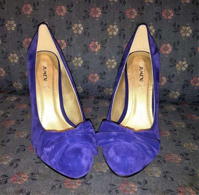 Pumps, Jumex Schuhe, Velour, royalblau, blau, vegan