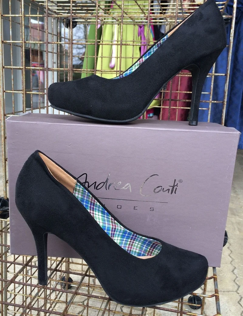 Pumps, Andrea Conti Schuhe, schwarz Velour